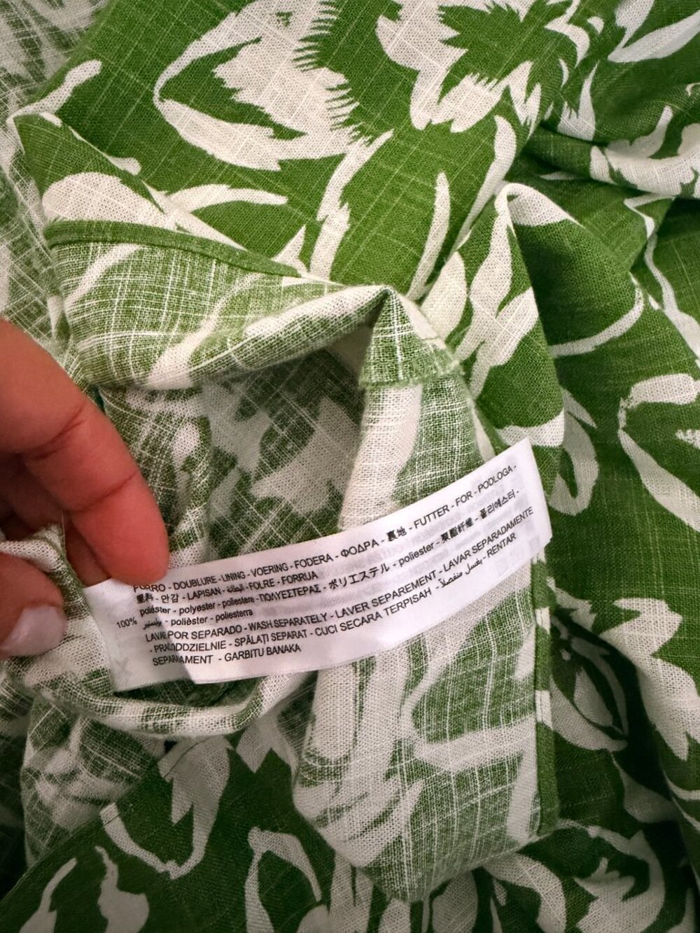 Zara Linen Floral Cutout Maxi Dress — Size XS | Green & White | Worn Once - Picture 7 of 10